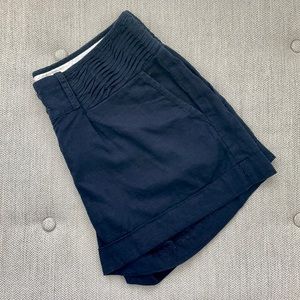 Anthropologie Navy Linen Shorts | Size 4